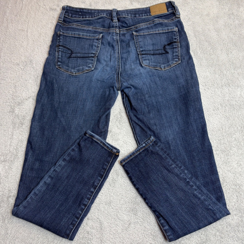 American Eagle Skinny Jeans Women's 8 Dark Wash Next Level Stretch Denim 29/27 - Picture 2 of 9